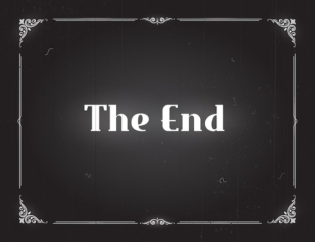 film end screen borders silent movie background