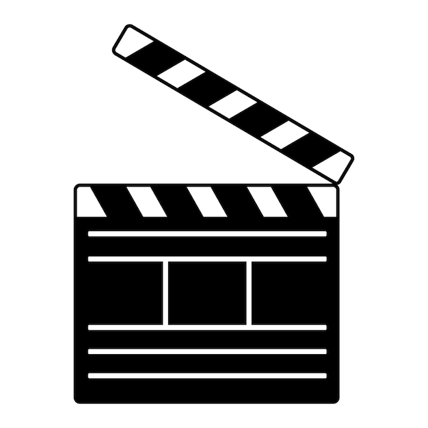Film Filmklapper Geïsoleerd op witte achtergrond Vector illustratie