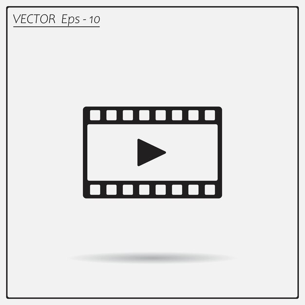 Символ кадра фильма Векторная иллюстрация на светлом фоне Eps 10