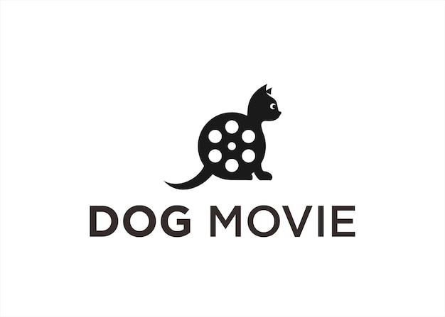 film hond logo ontwerp vectorillustratie