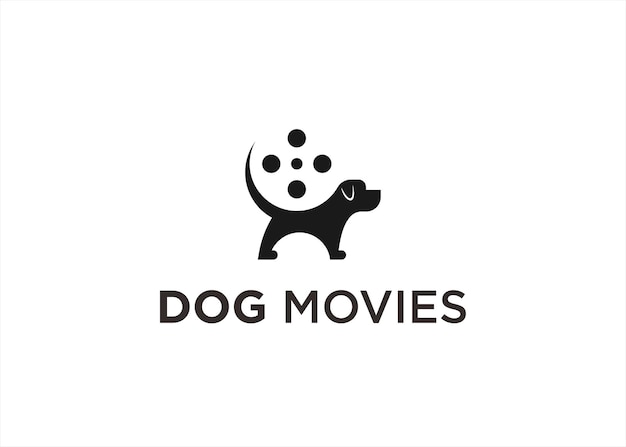 film hond logo ontwerp vectorillustratie