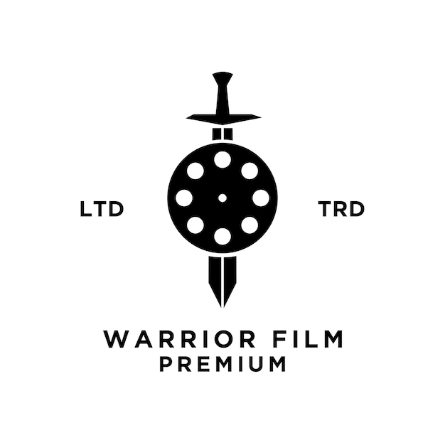 Film krijger logo pictogram ontwerp