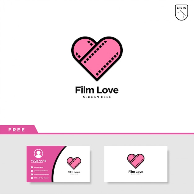 Film liefde logo ontwerp