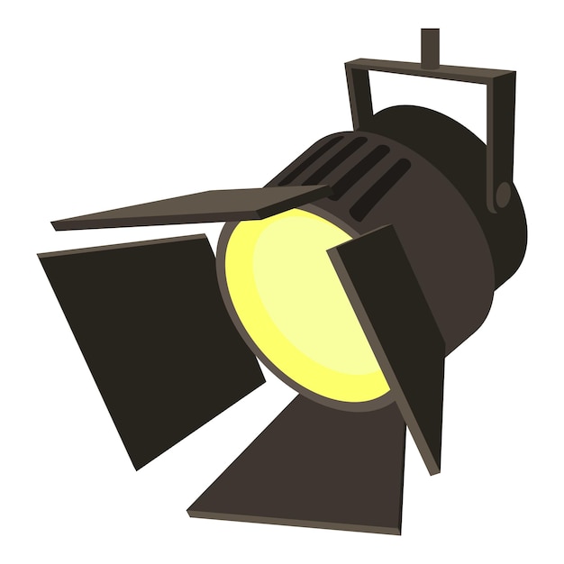 Film- of theater spotlight-pictogram cartoon illustratie van film- of theater spotlight vector pictogram voor web