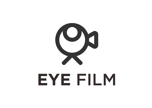 film oog logo ontwerp vectorillustratie