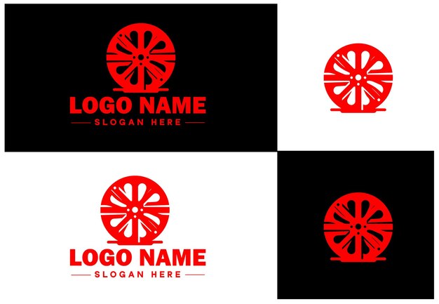 Икона логотипа катушки фильма вектор для бизнеса бренд приложение икона кино кинотеатр видео канал кинематография логотип шаблон