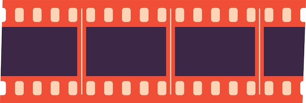 Vector film roll icon in flat style