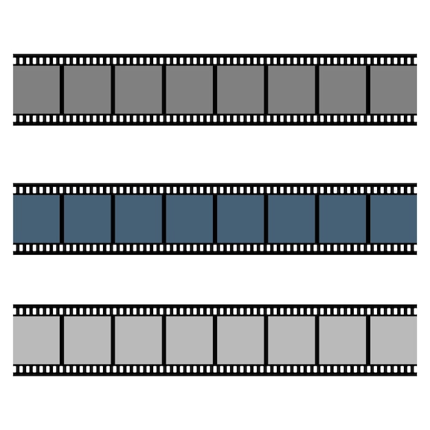 ベクトル 分離されたフィルム ストリップ コレクション ベクトル図