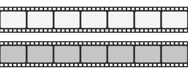 フィルムストリップフレームまたはボーダーセットフォトシネマまたは映画ネガティブベクトルイラスト