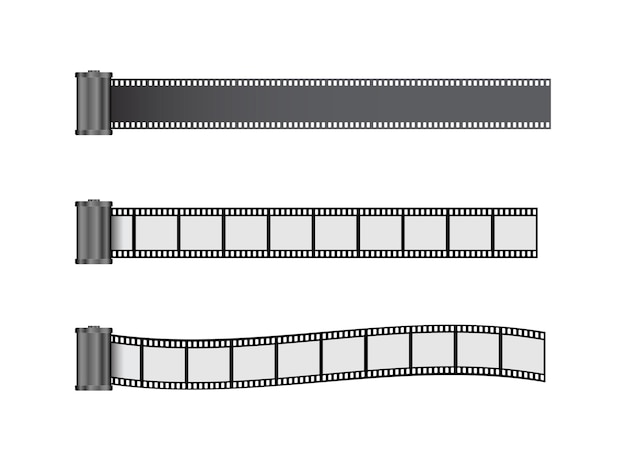 Vector film strip roller 3d icon