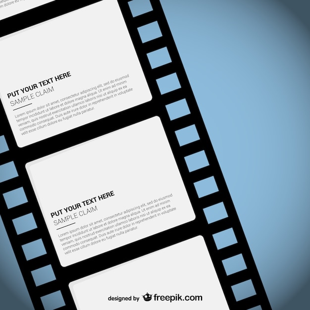 Film strip template