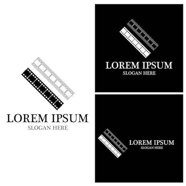 Film Strip Video logo vector template