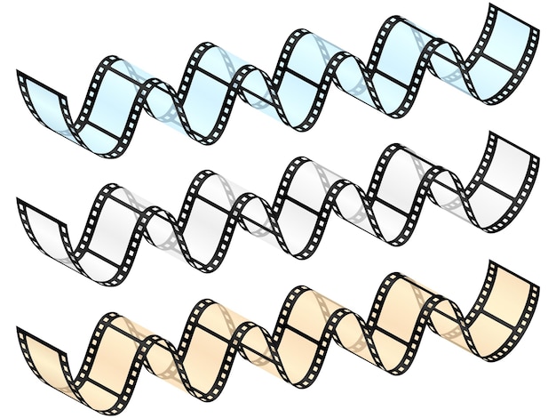 Vector film strip wave