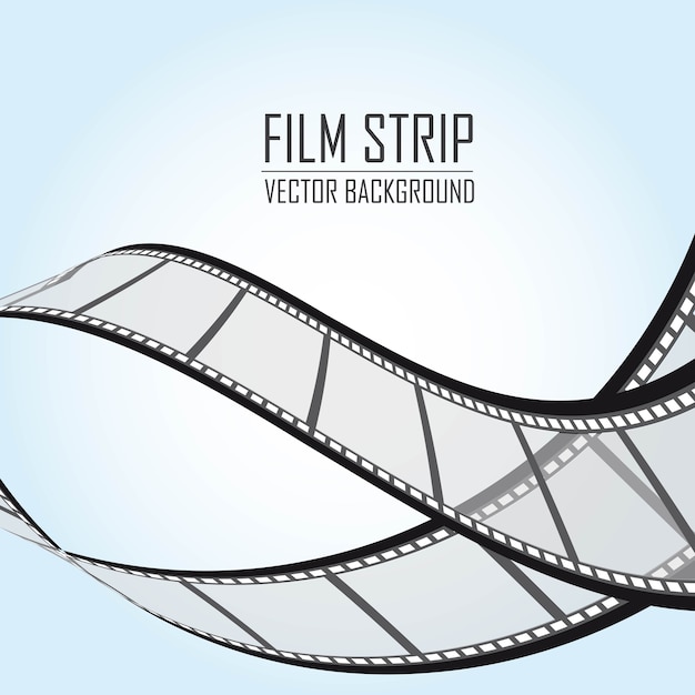 Vector film stripes over blue background vector illustration