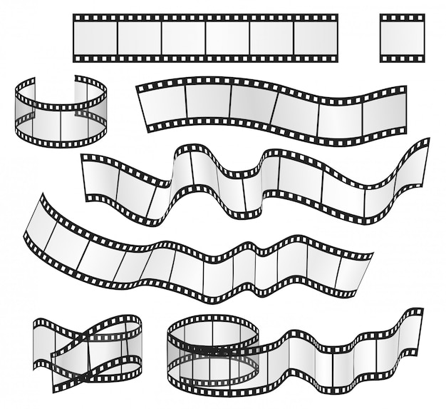 Vector film strips frames set
