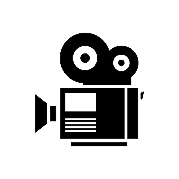Filmcamera vector icoon geïsoleerd object op witte achtergrond