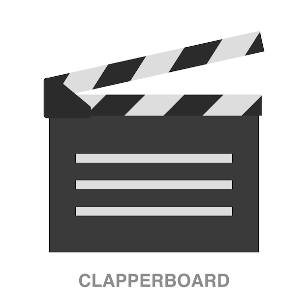 Vector filmklapper illustratie op transparante achtergrond