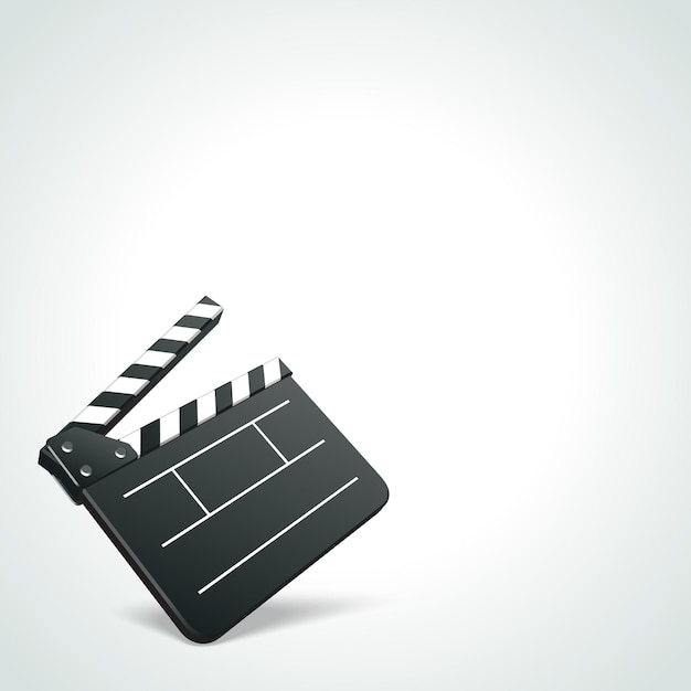 Filmklapper pictogram op witte achtergrond vectorillustratie