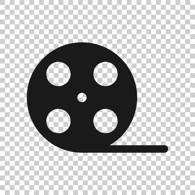 Filmpictogram in platte stijl filmvectorillustratie op witte geïsoleerde achtergrond video bedrijfsconcept