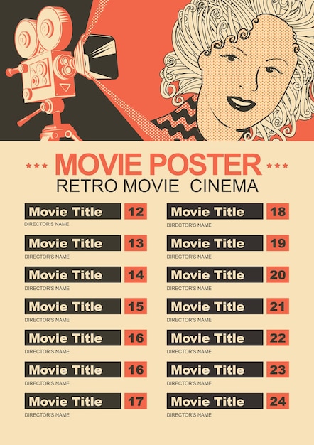 filmposter met schema