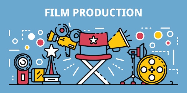 Filmproductiebanner, overzichtsstijl