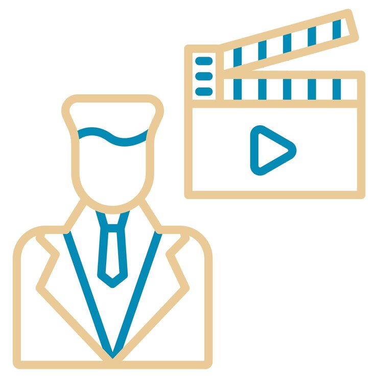 Vector filmregisseur vector illustratie