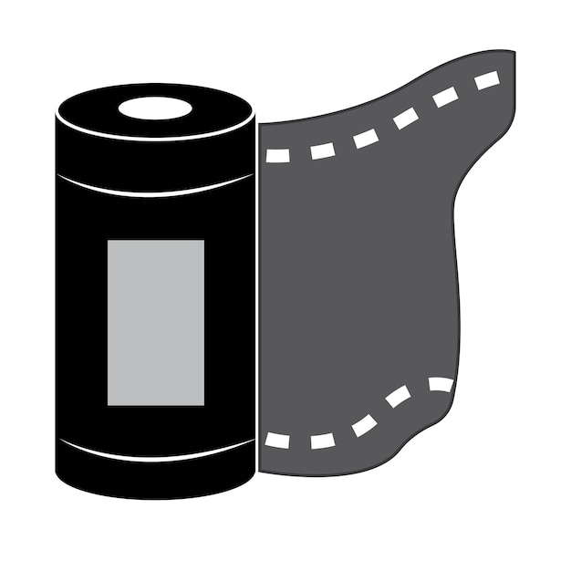 Filmrol pictogram logo vector ontwerpsjabloon