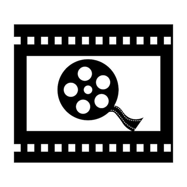 Filmrol pictogram logo vector ontwerpsjabloon