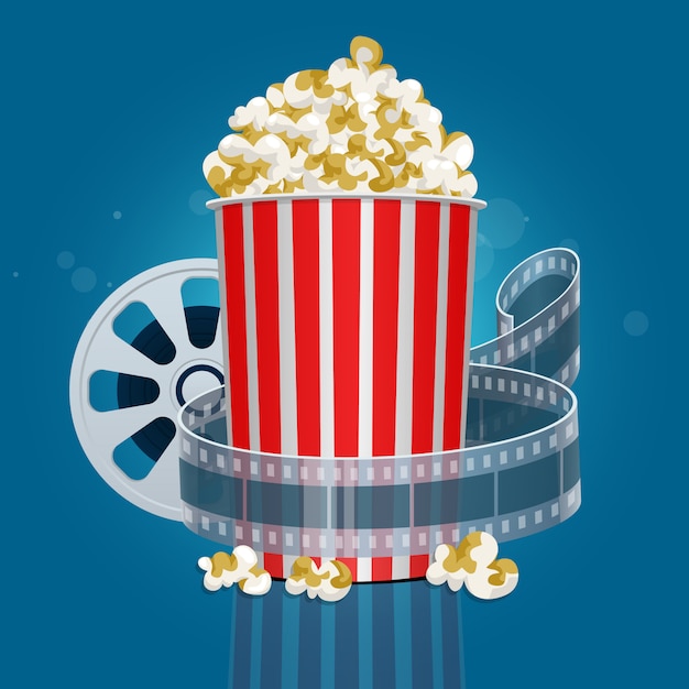 Films popcorn ontwerp illustratie