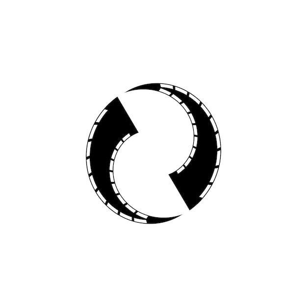 Vector filmstrip logo template vector illustration design