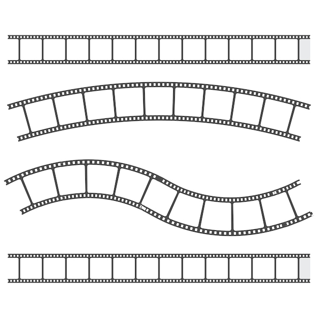 Filmstrip of gebogen Filmstrip icoon Vector illustratie EPS10 Stock image