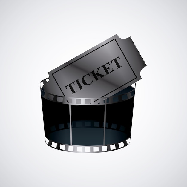 filmtape en bioscoop ticket icoon