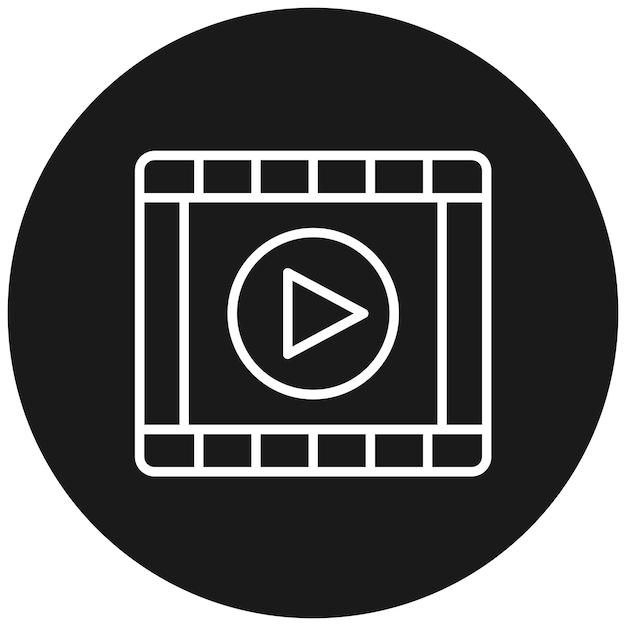 Filmvector-icone Kan worden gebruikt voor video-productie-iconset