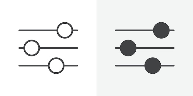 Filter control icon Outline vector sign