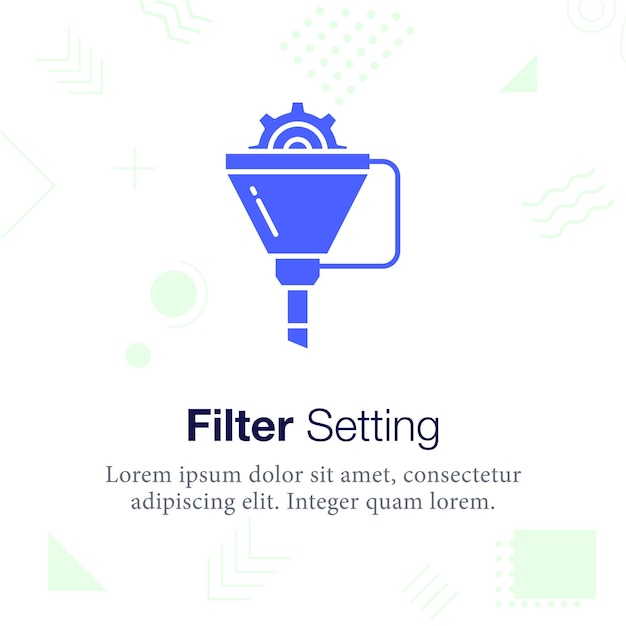 Filter instelling vector illustratie icoon