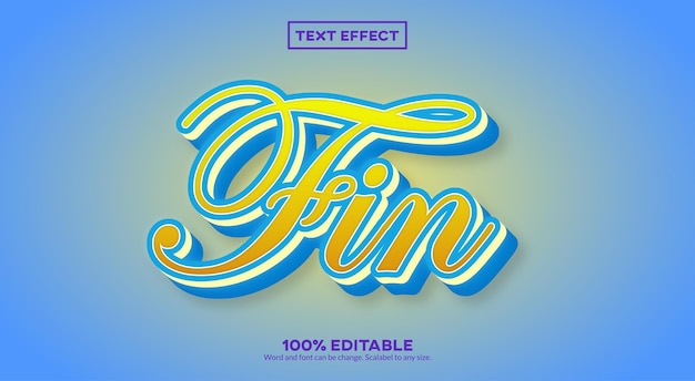 Fin 3d text effect