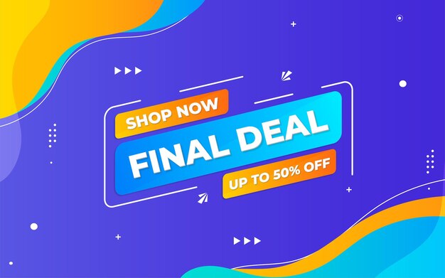 Final deal banner template with editable text effect.