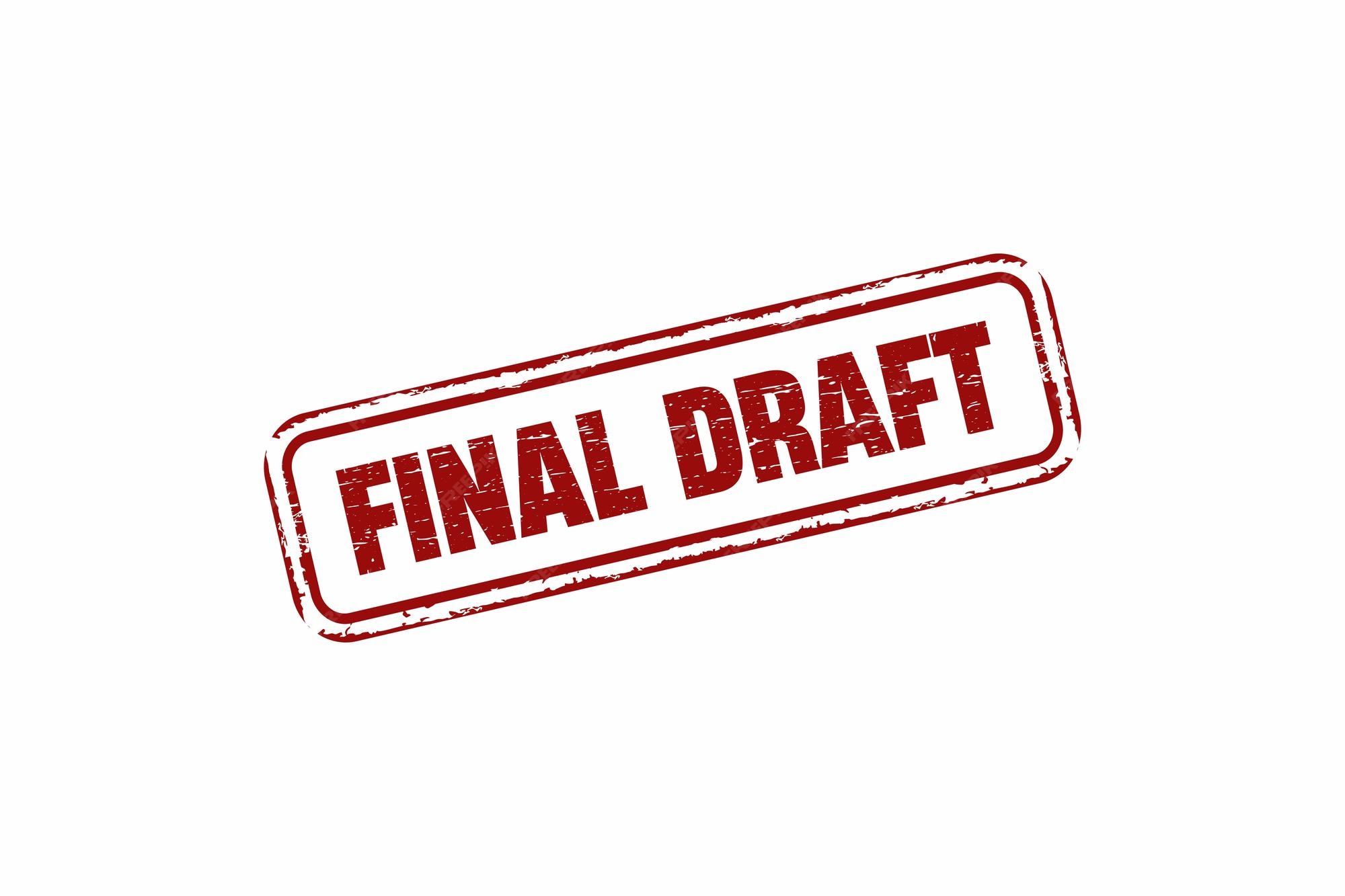 Premium Vector Final draft grunge rubber stamp