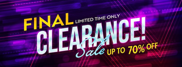 Final limited time only clearance sale website header