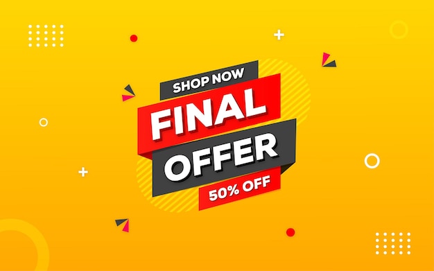 Final offer banner template with editable text effect