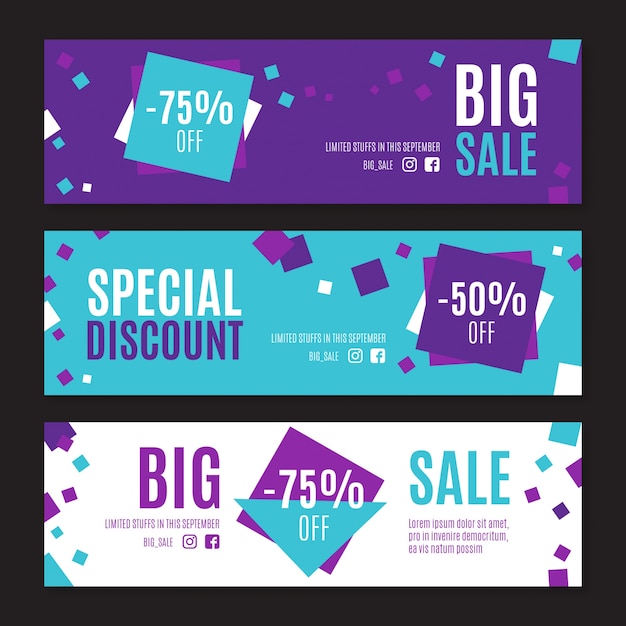 Vector final sale banner collection