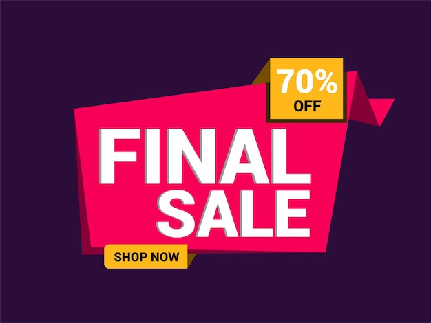 Vettore banner di vendita finale sconto banner template offerta speciale banner design illustrazione vettoriale