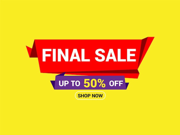 Vector final sale banner discount banner template speciale aanbieding banner design vector illustratie