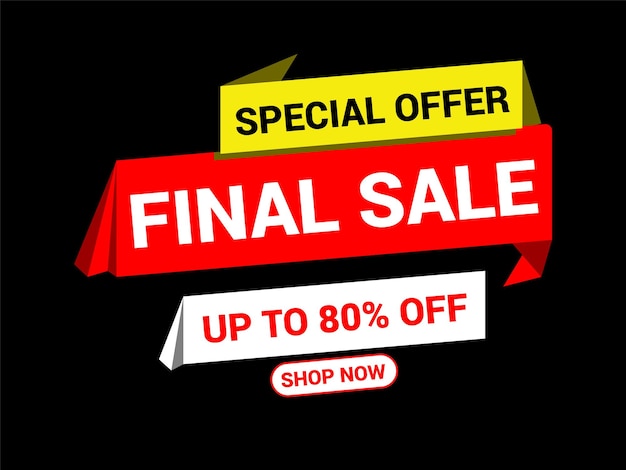 Vector final sale banner discount banner template speciale aanbieding banner design vector illustratie