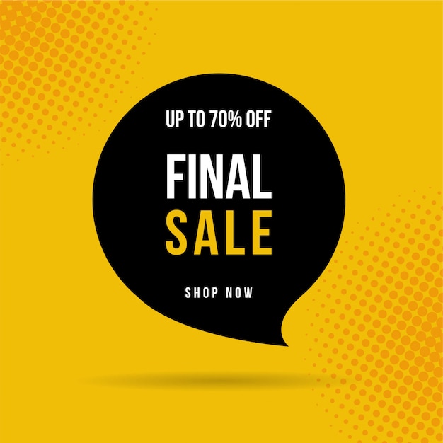 Final sale banner, up to 70% off..