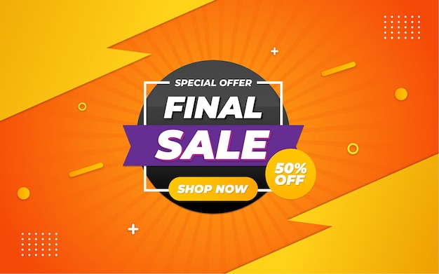 Final sale banner with editable text effect