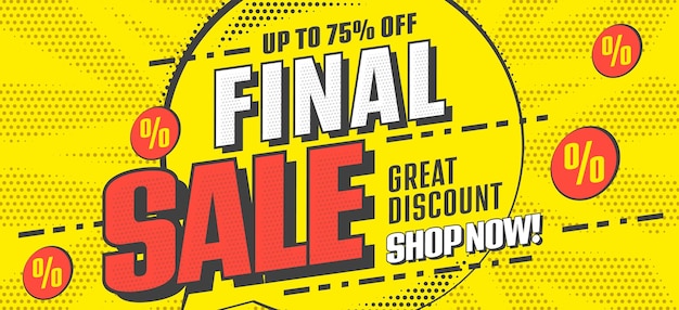 Final sale promotion banner template