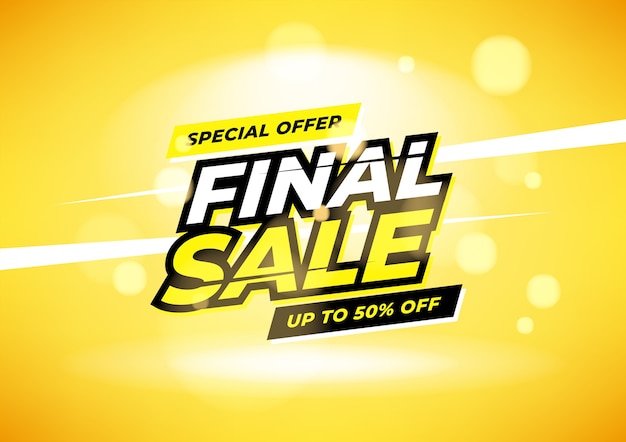 Offerta speciale di vendita finale su banner.