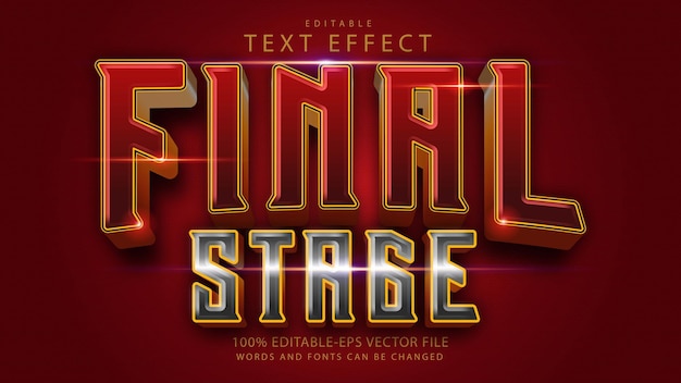 Final stage  text effect