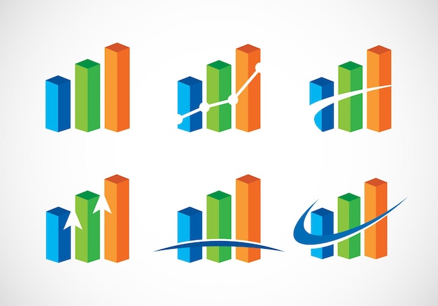 Finance and accounting logo design set vector template